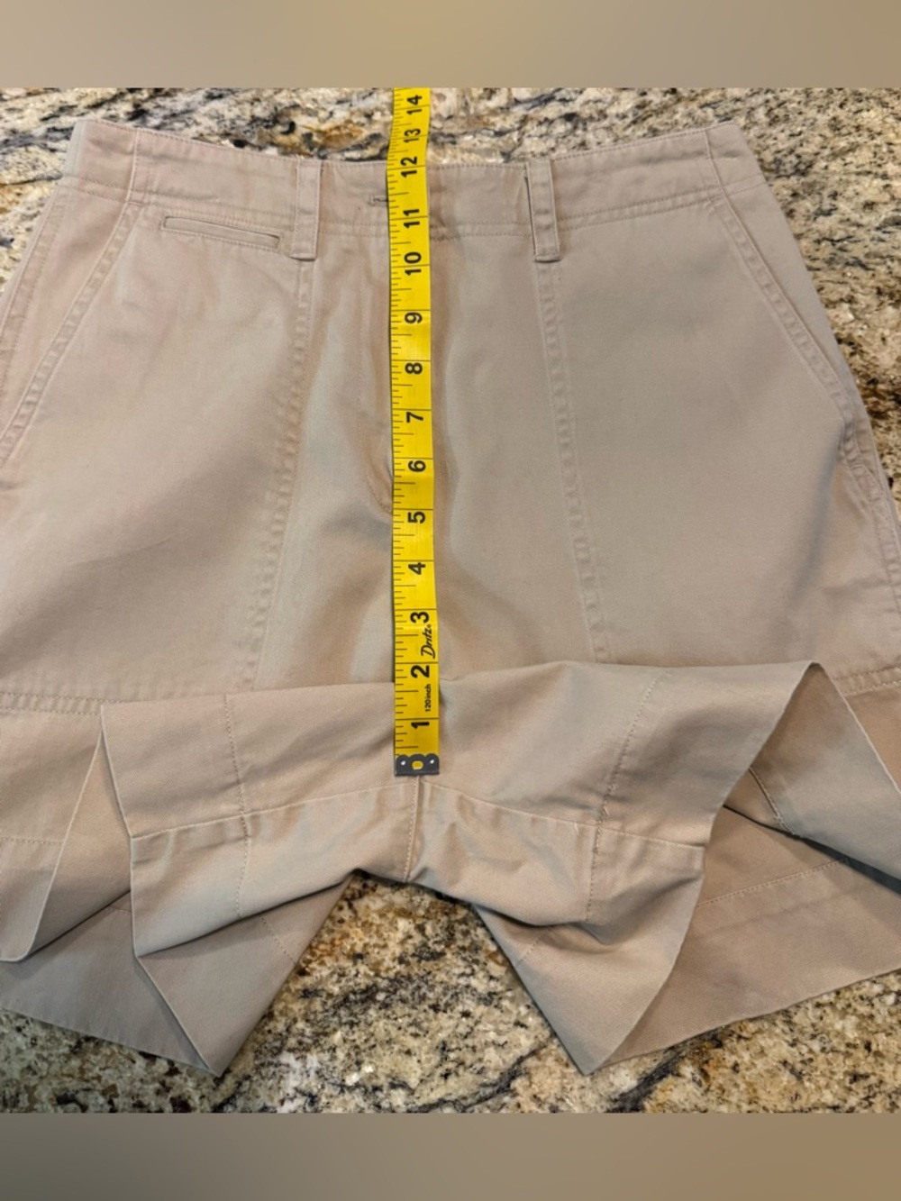 Lauren Ralph Lauren Chino Shorts 100%Cotton Women’s Size 4 Khaki Signature Patch - Picture 7 of 8